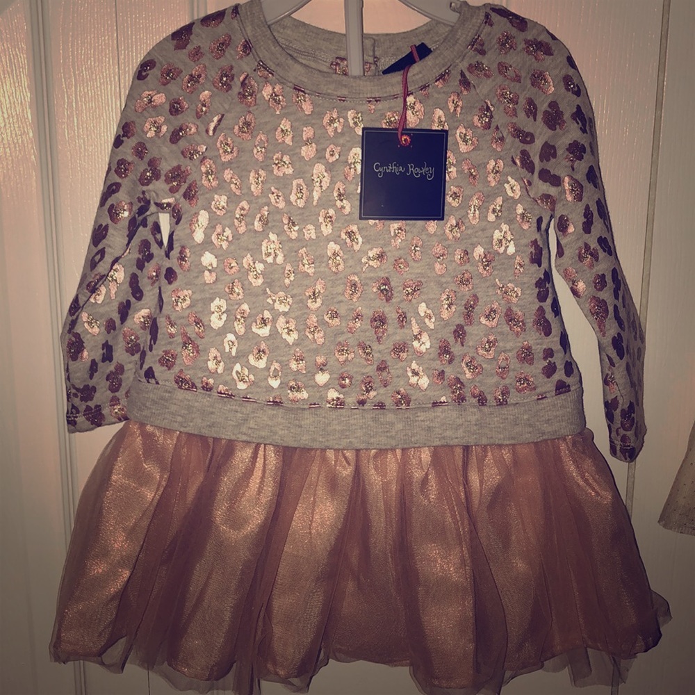 Cynthia Rowley glitter leopard tutu dress